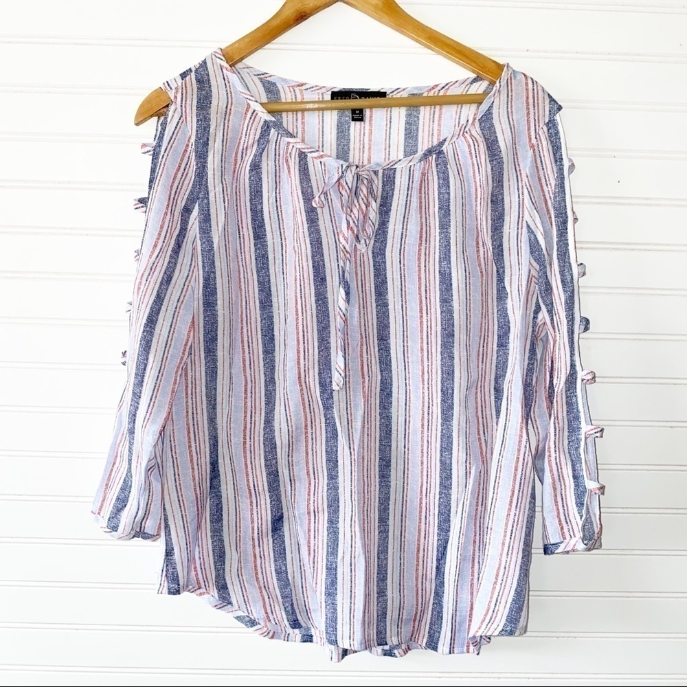 Fred David Open sleeve Blouse Size Medium